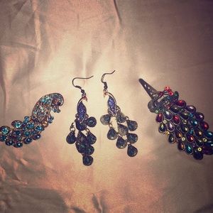 Vintage peacock costume Jewlery set